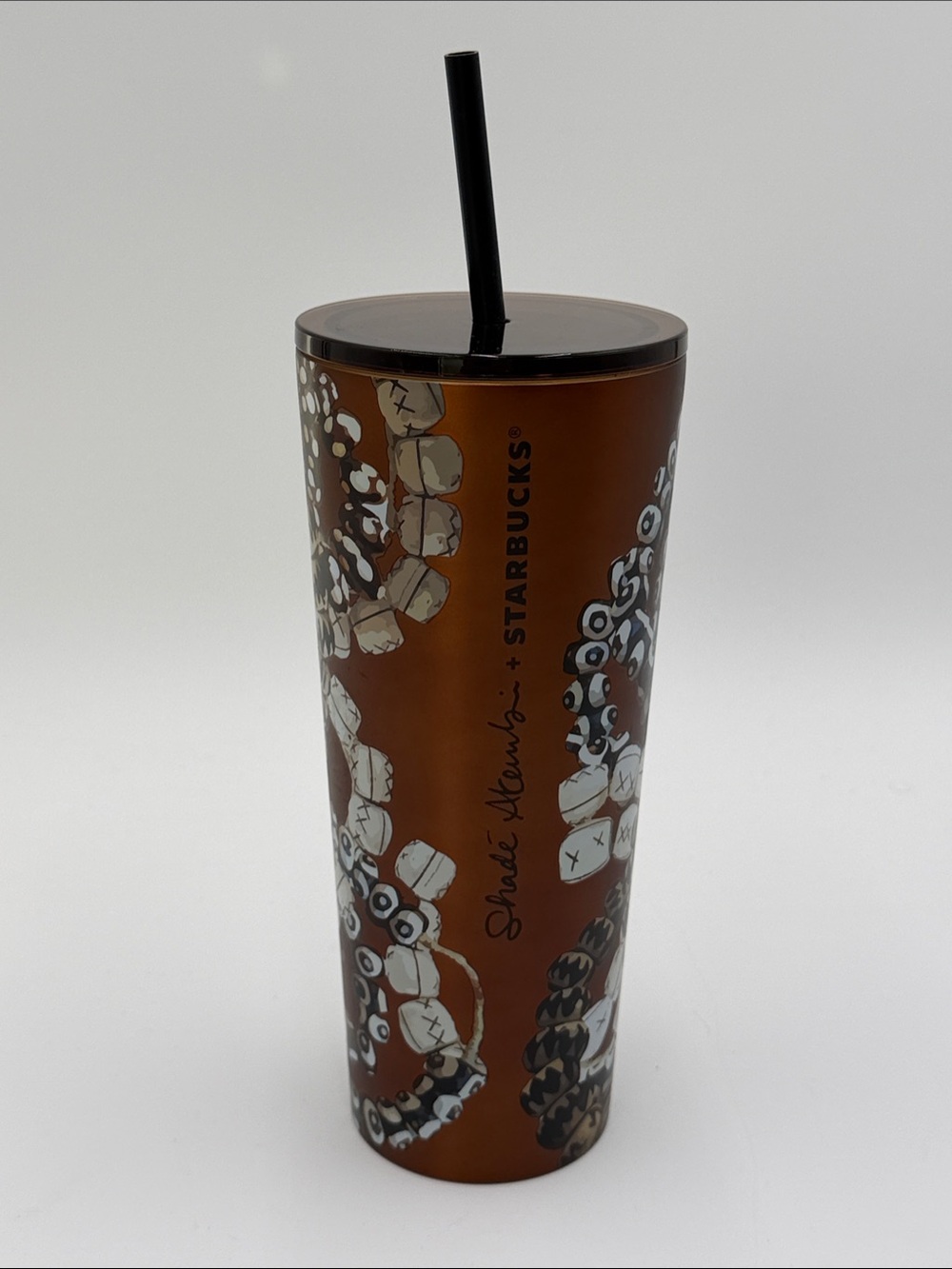 STARBUCKS Shade Akanbi NWOT 24oz Batik Beads Tumbler Cold Insulated Cup NEW